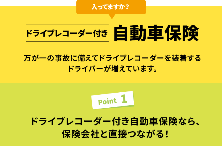 ドライブレコーダー付き自動車保険