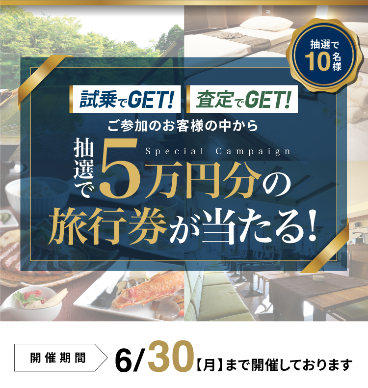 抽選で5万円分の旅行ギフトが当たる
