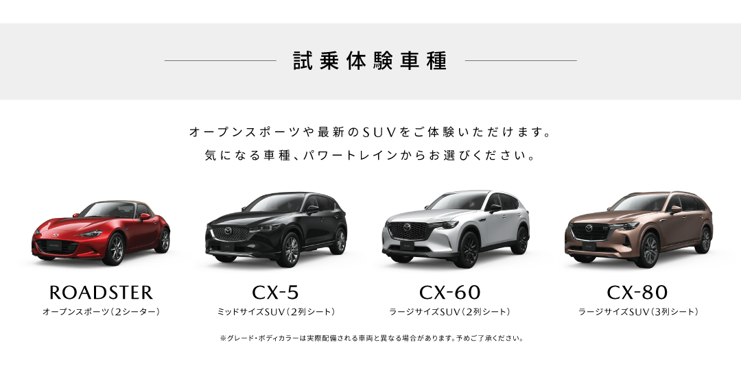 試乗車種