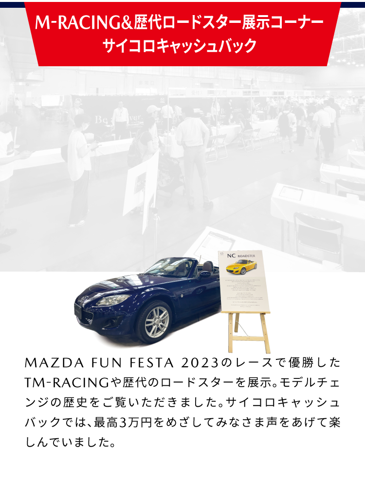 TM-RACING&歴代ロードスター展示コーナー