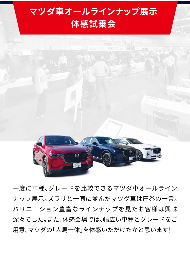 マツダ車オールラインナップ展示