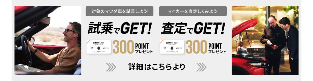 試乗・査定でGET