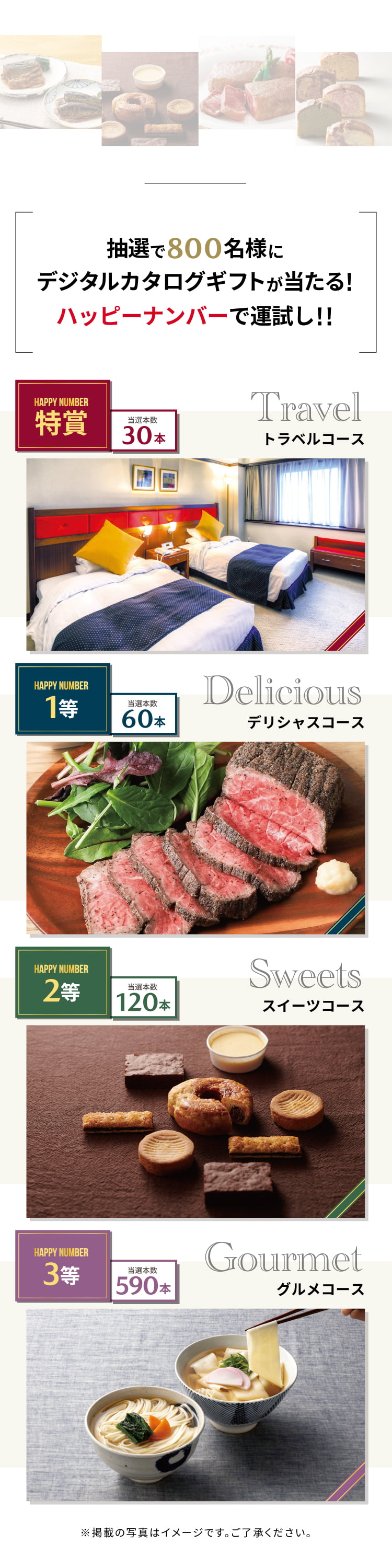 当選賞品コース